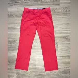 Polo Ralph Lauren Chino Pants Mens 34x30 Red Stretch Straight Fit Washed Preppy